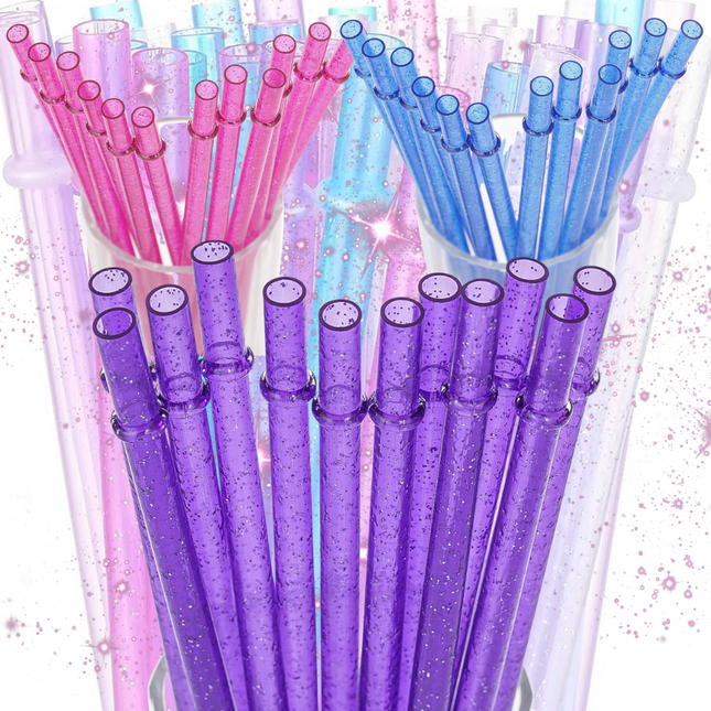 Pink Glitter Reusable Straw – Emmaries Wholesale