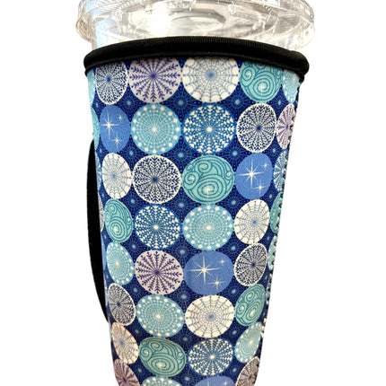 30 OZ Wonderland Print Insulated Cup Cover Sleeve Iced Coffee Loaded Tea