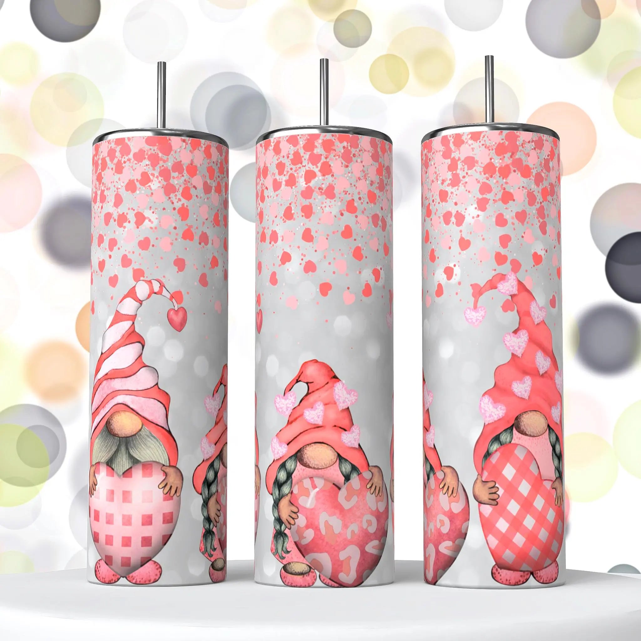 Gnome Personalized Valentine's Day Insulated Acrylic Tumbler