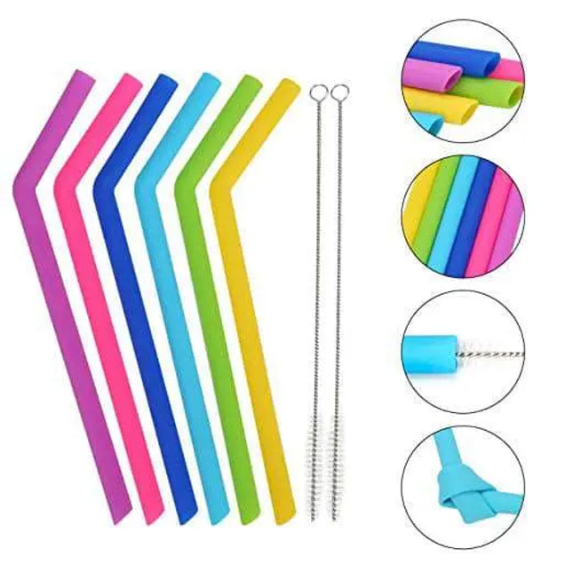 10 Pack Silicone Straw Toppers for Drinking Straws – Kim's Korner Wholesale